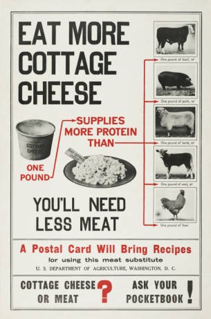 World War 1 poster for cottage cheese.