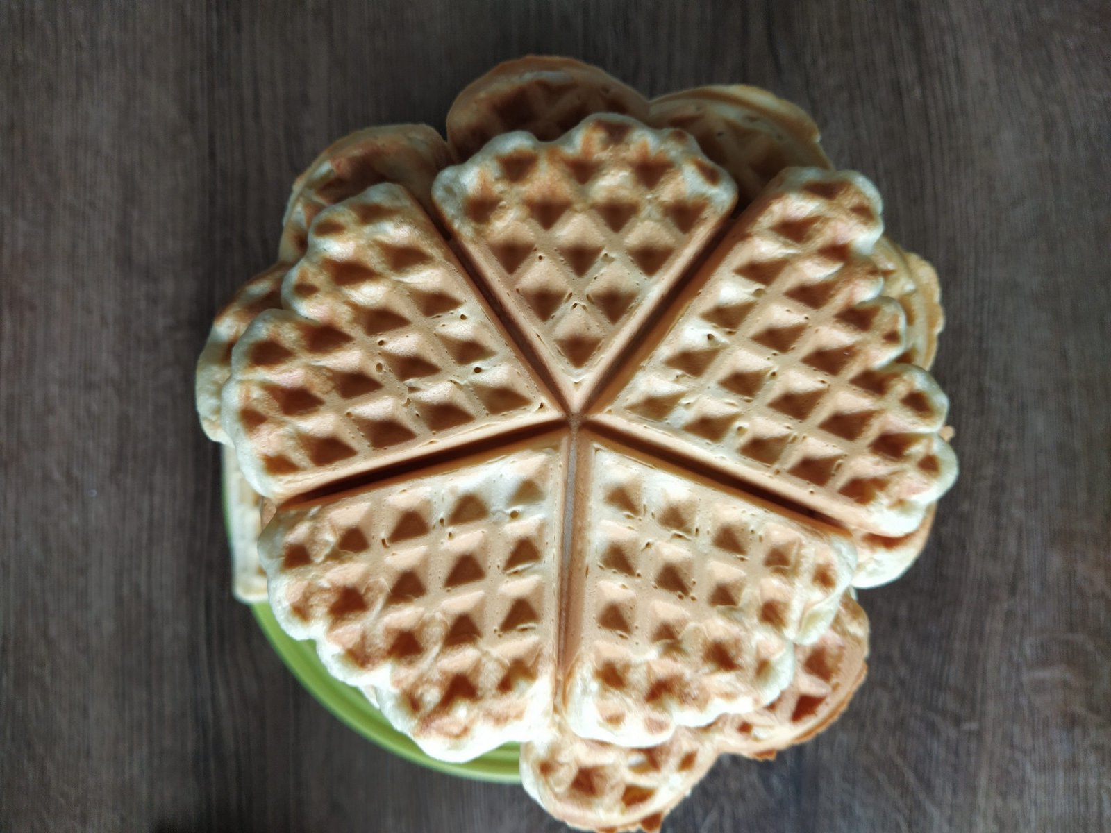 Waffles top view